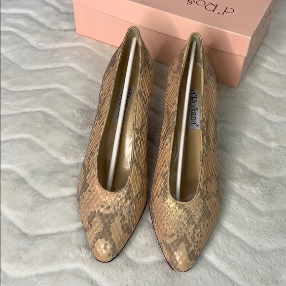 D’ Rossana Snakeskin Print Heels - Picture 2 of 8